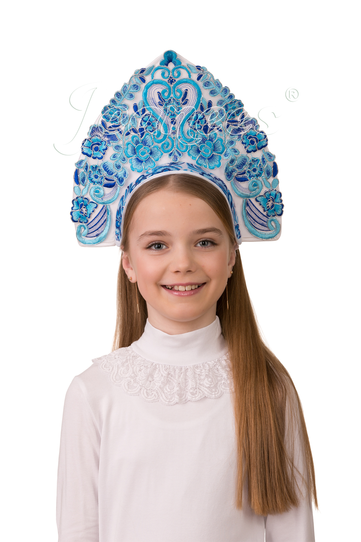 Кокошник Гжель, детский
